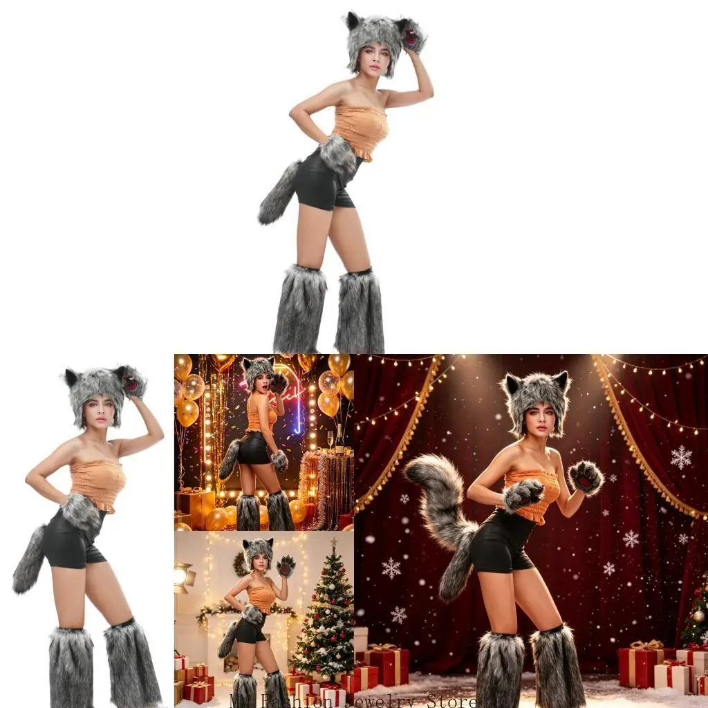 conjunto-accesorios-para-disfraz-halloween-felpa-gris-con-tocado-orejas-animales-y-detalles-estilo