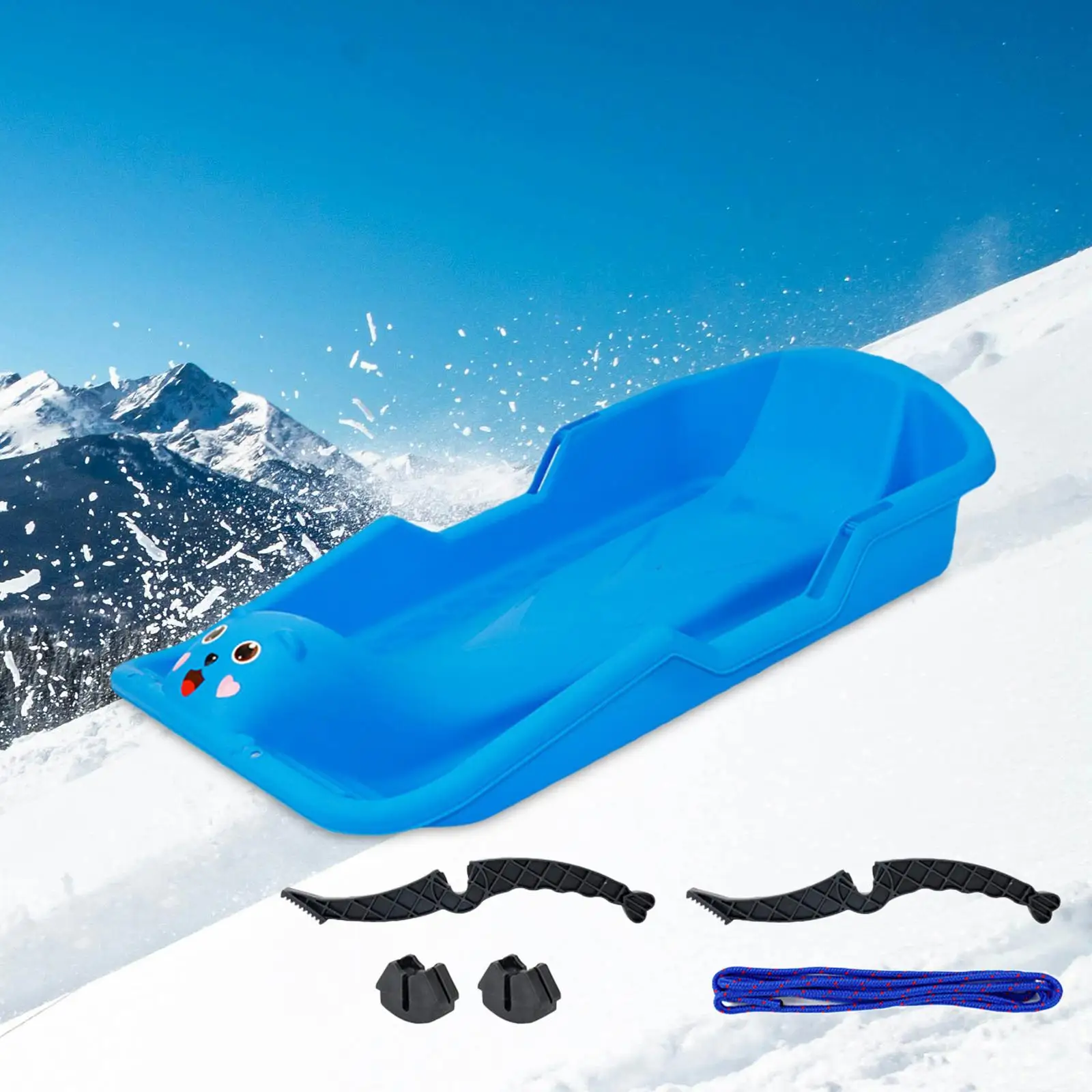 

Snow Sled Skateboard Outdoor Heavy Duty Sandboard Thicken Durable Pull Ropes