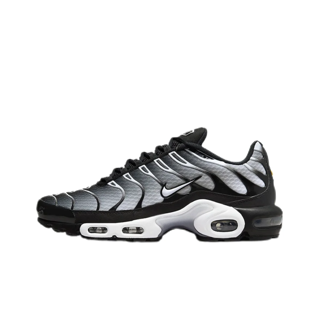 Nike Original Air Max Plus Low Men's Casual Running Shoes Comfortable Shock Absorption Anti slip Sneakers Black