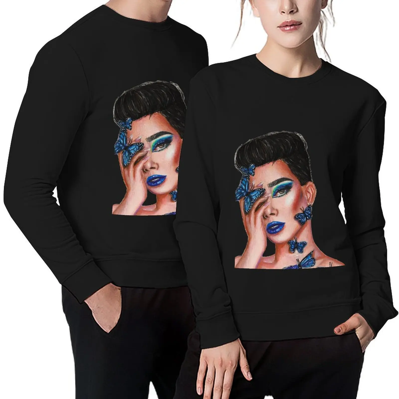 

James Charles: Butterfly Pullover tracksuits autumn new products autumn jacket men men's autumn clothes graphic sweatshirts