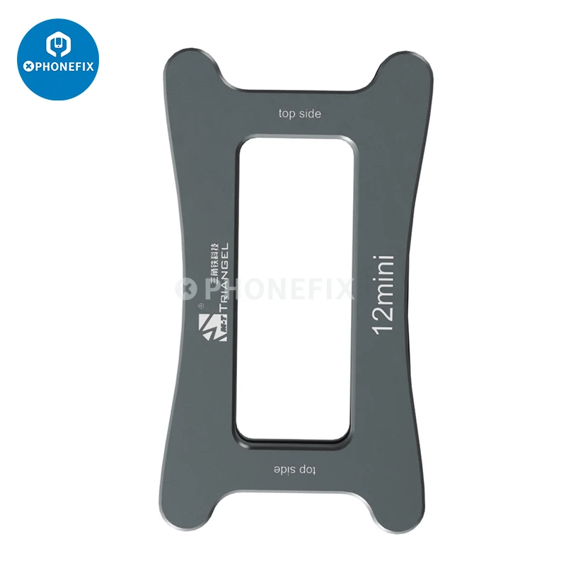 Alumínio liga LCD tela pressão segurando molde, M-triângulo Frame, iPhone X para 14 Pro Max