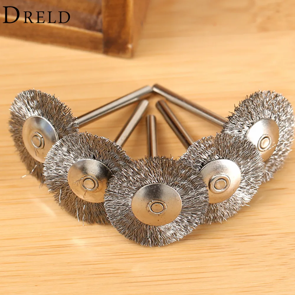 5Pcs Stainless Steel Wire Wheel Brushes Set Kit for Mini Drill Grinder Rotary Tools Dremel Accessories Polishing Brush Wheel