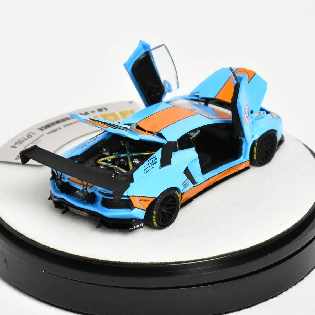 PGM 1:64 Lambor LP700-4 AVENTADOR Gulf Full Open Car Model