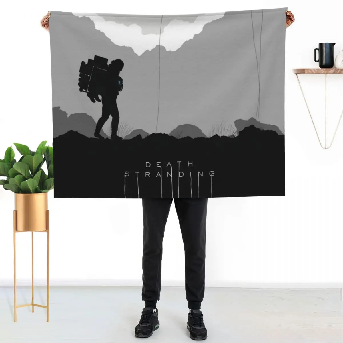 Death stranding Throw Blanket Thermal Personalized Gift Sofa funny gift Cute Shaggy Blankets