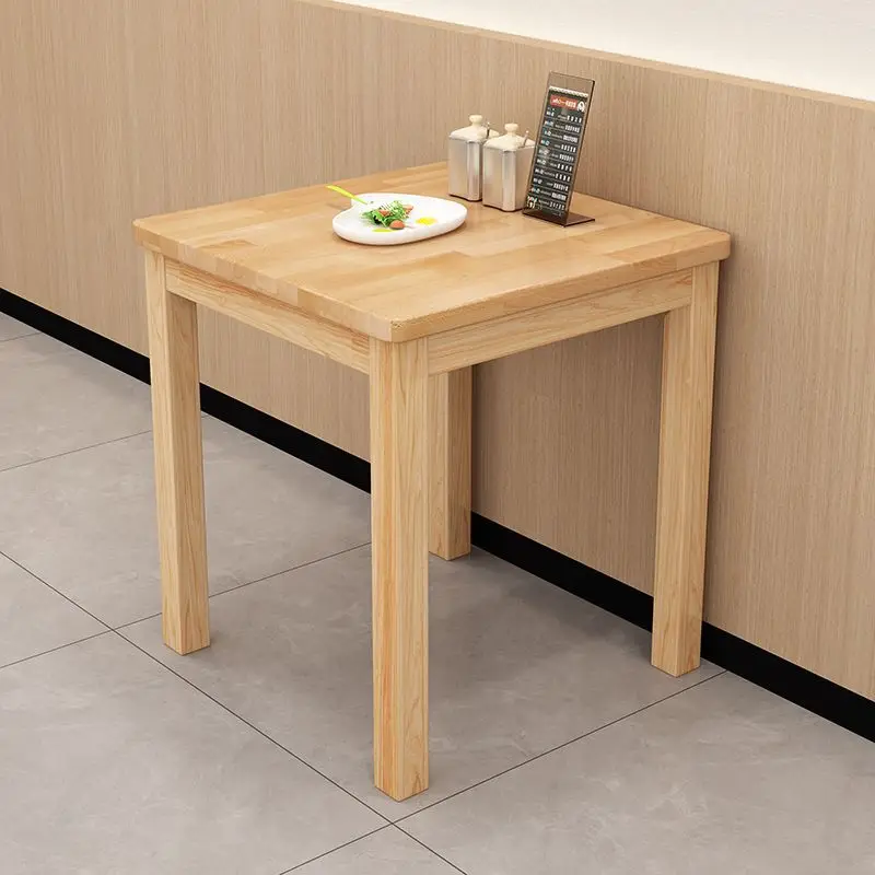 

PYJ all-solid wood commercial restaurant square simple square household dining table