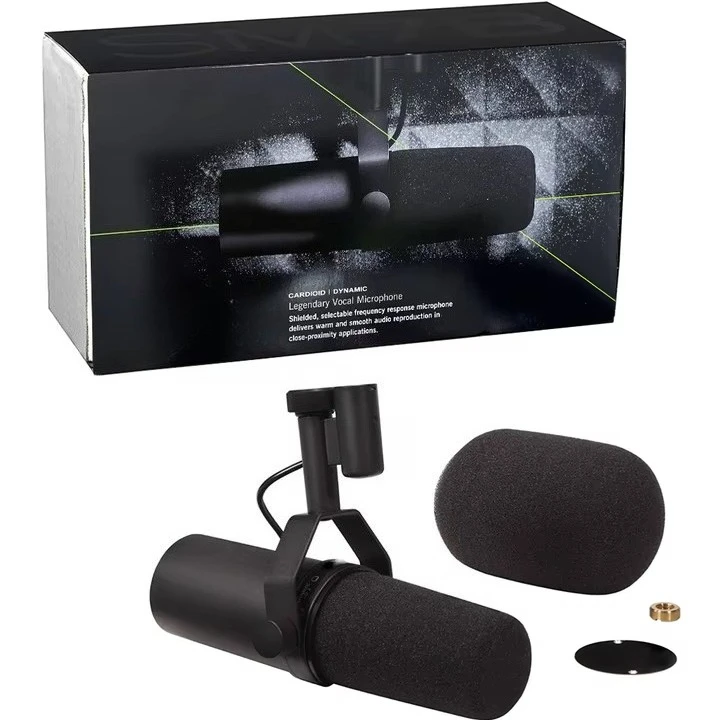 

Популярный студийный микрофон Shure SM7B с кардиоидной диаграммой направленности для вокала и вещания, динамический, 2026 года выпуска