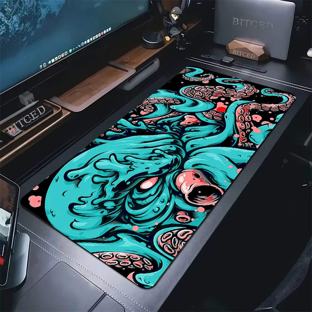 Large Mousepad Gamer Mousepads Keyboard Mat Xxl Desk Rug Octopus Monster Pc HD Desk Mats Company Oni Mouse Pad For Gift 90x40cm
