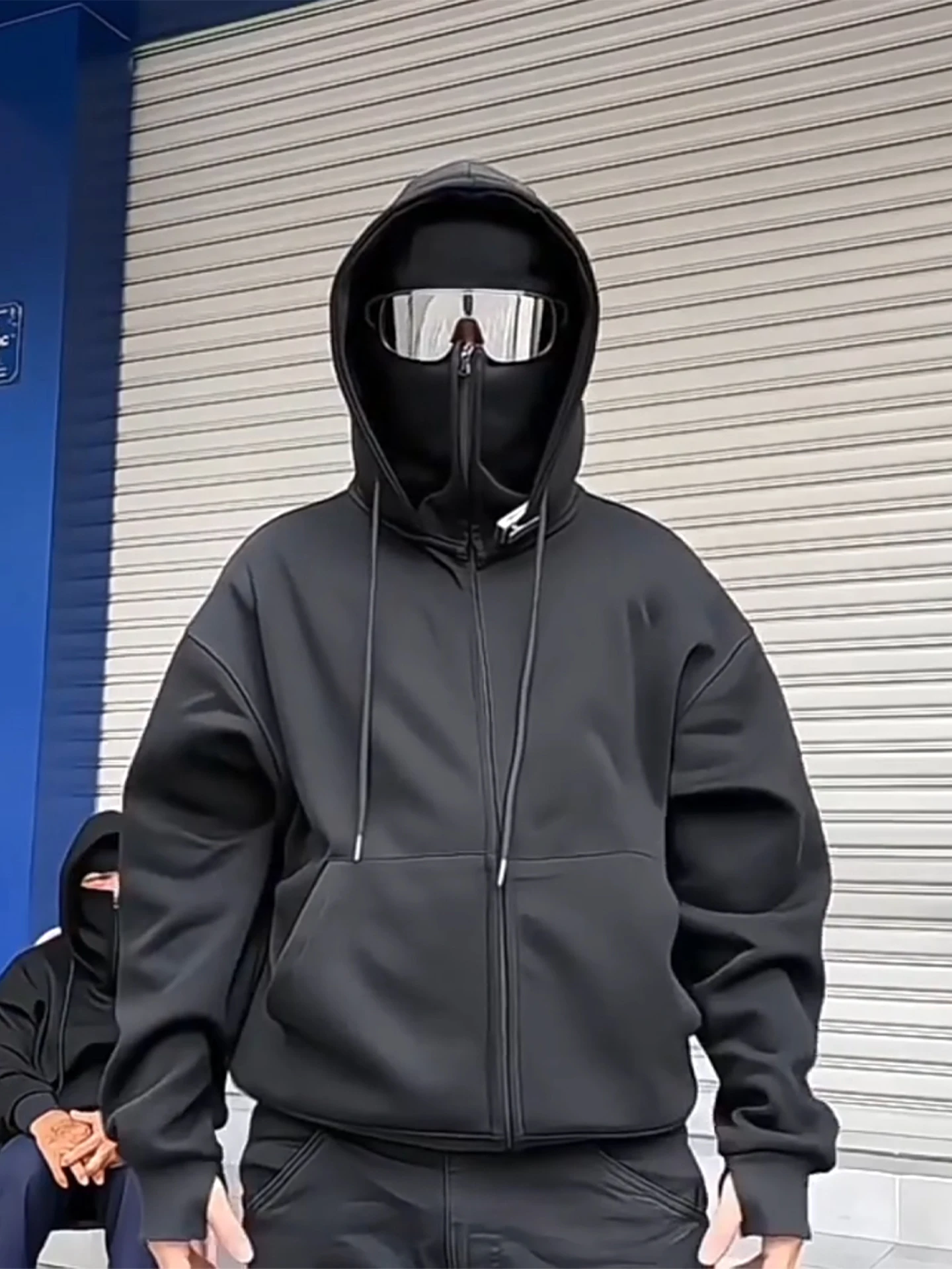 

Мужская толстовка на молнии в американском стиле High Street, свободного кроя, с длинными рукавами, из полиэфирного волокна, повседневная одежда