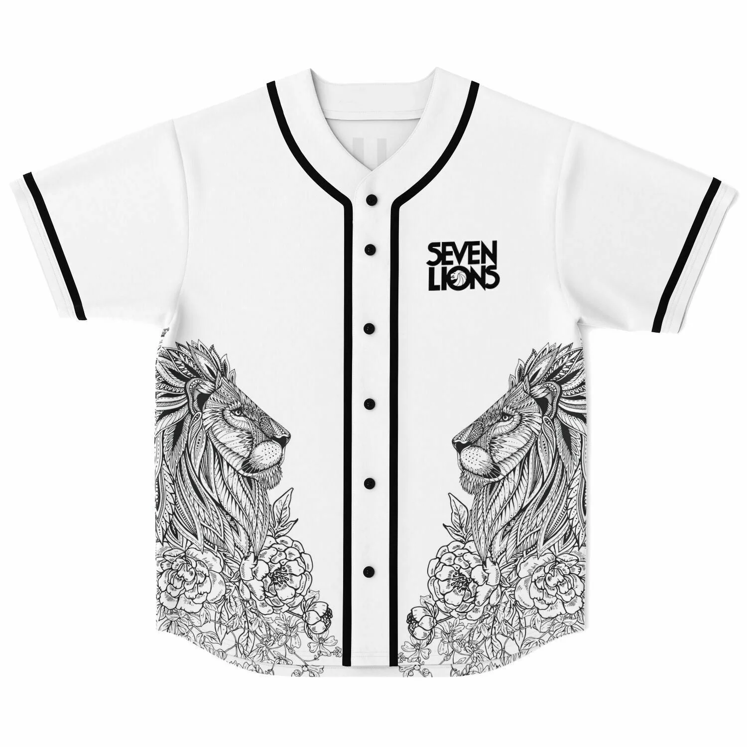 

Seven lions Baseball Jersey Harajuku Thin button Baseball Uniform Funny Baseball Jersey Fro EDM Color2