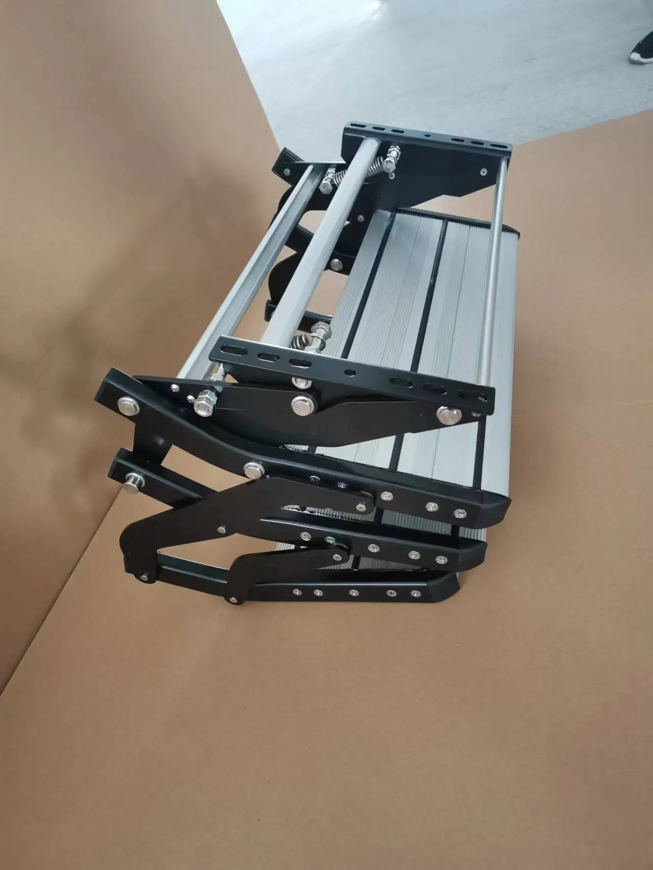 3 Steps Aluminum RV Step 550mm Universal Fit For Camper Trailer Non-Slip Durable Entry Stairs