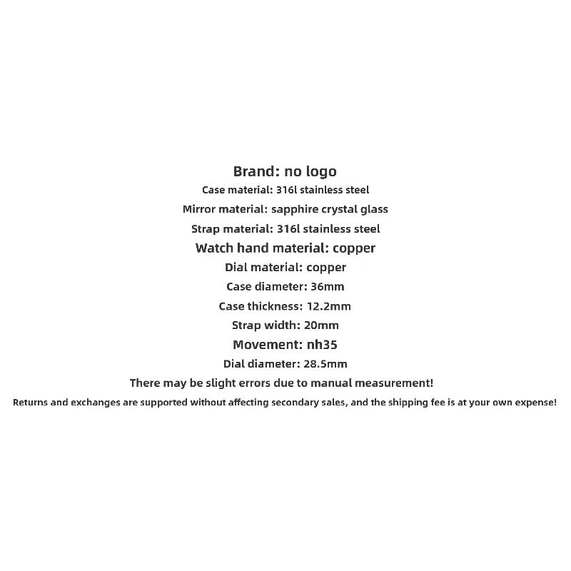 ل NH35 ساعة ميكانيكية سجل الكلب الأسنان الدائري تعديل المحار الأبدي سلسلة نموذج 316L الفولاذ المقاوم للصدأ الياقوت الزجاج #4