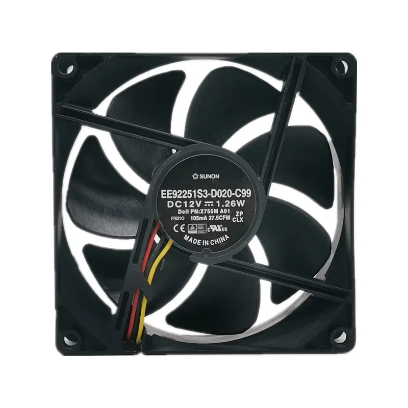 

New Cooler Fan For SUNON EE92251S3-D020-C99 12V 1.26W 9025 9CM Server Cooling Fan