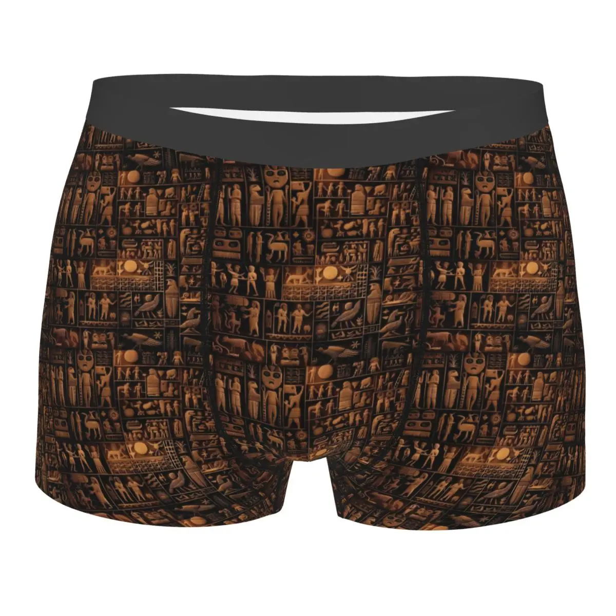 Boxer Underpants Shorts Ancient Sumerian Pictographs Of Olden Rituals And People Panties Male Comfortable Underwear Man Gift
