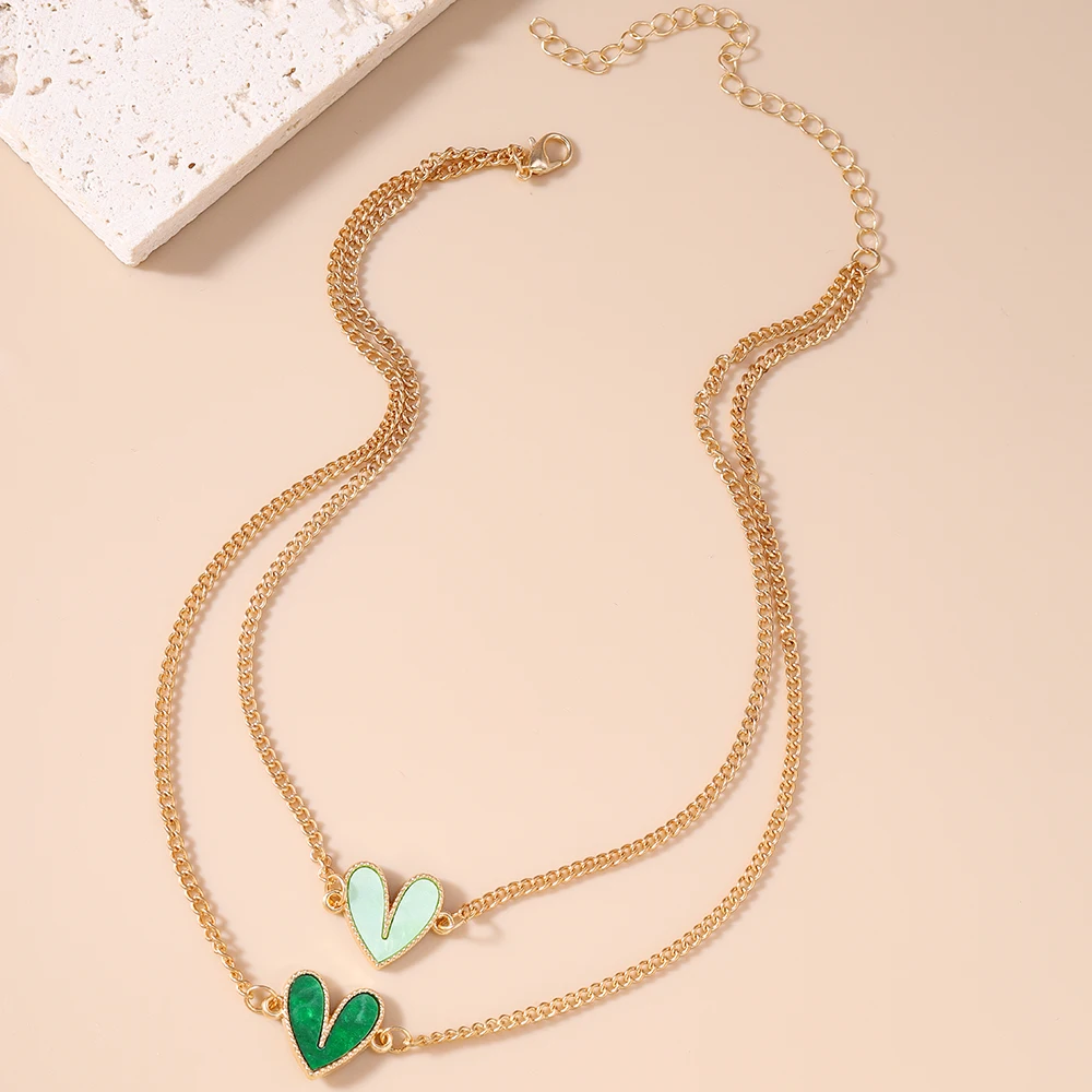 Aihua Niedliche Kawaii Mädchen Herzanhänger Halskette für Frauen Neuer Trend Mädchen Schlüsselbeinkette Party Geburtstag Schmuck Geschenke – Detail 9