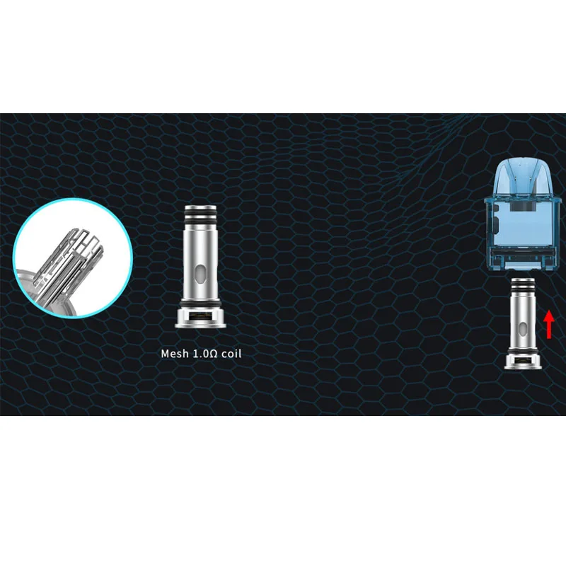 Original rincoe jellybox se pod vape kit 500mah bateria com jellybox nano cartucho 1.0ohm malha coi vaporizador vape e kit de cigarros