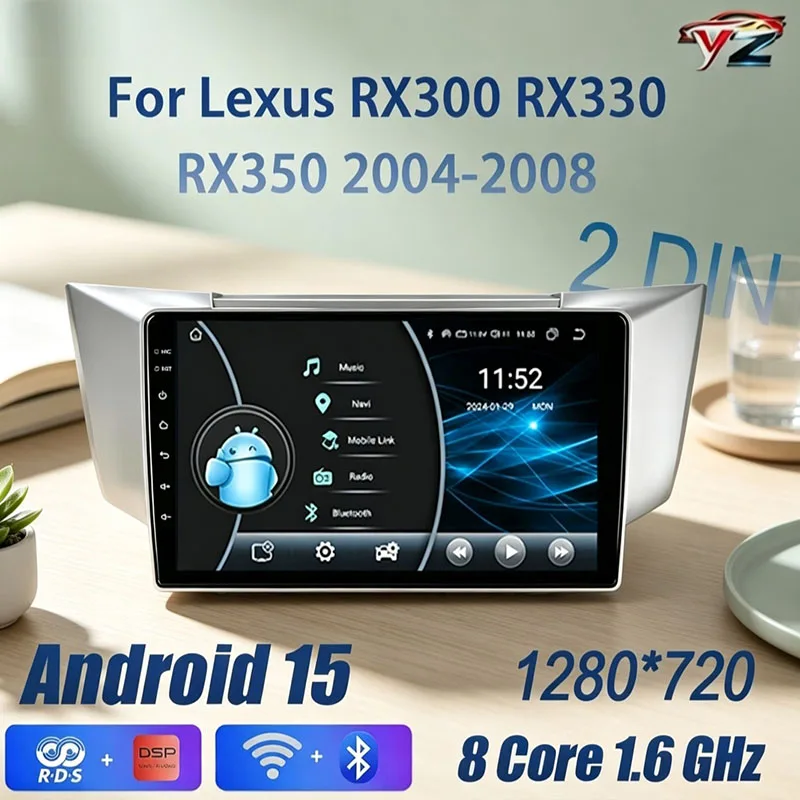 CarPlay Android Auto 2 DIN For Lexus RX300 RX330 RX350 2004-2008 Car headunit Autoradio Car Radio Multimedia stereo