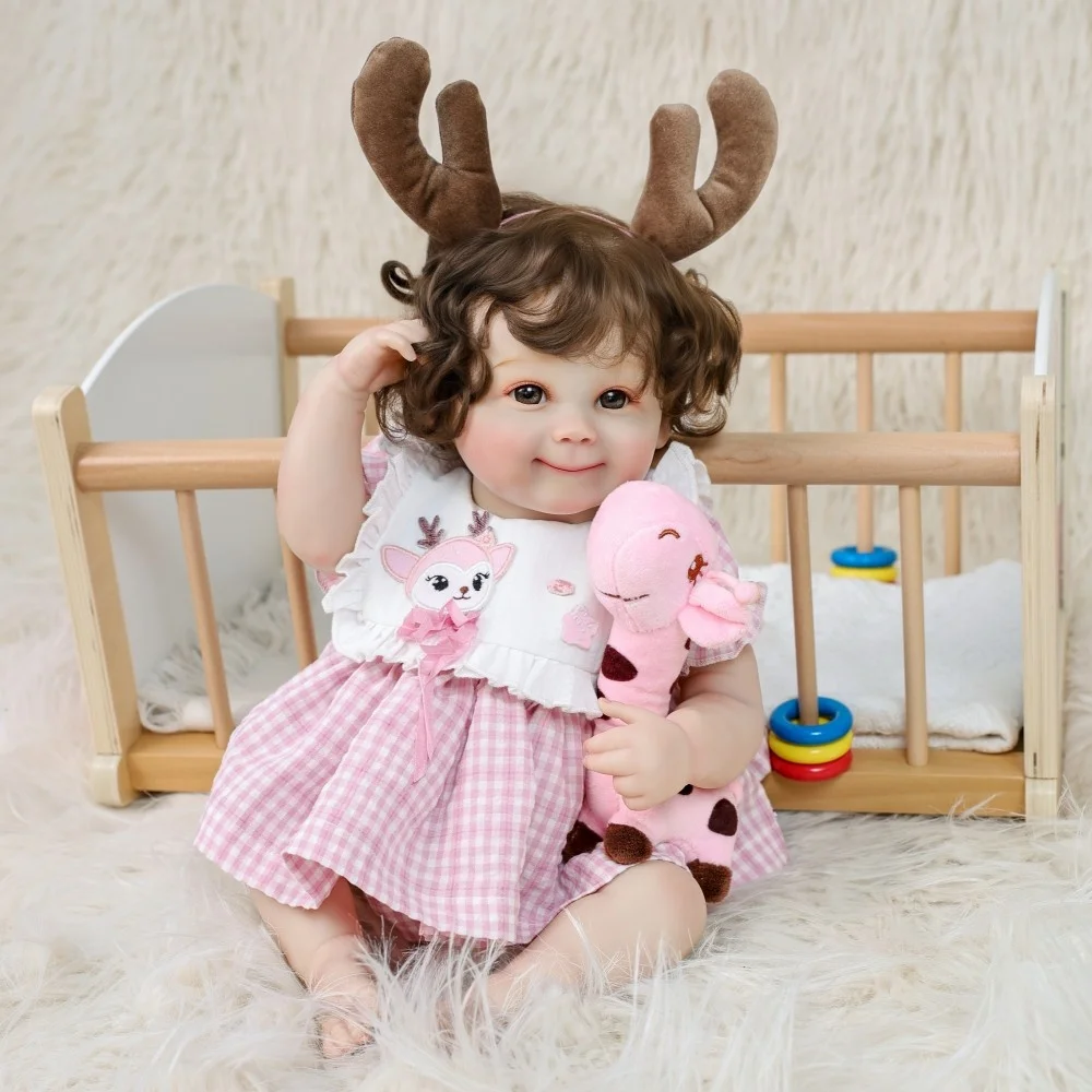 ตุ๊กตาโคลเวอร์เรย์รุ่นใหม่ ของแท้ ขนาด 22 นิ้ว ทำจากไวนิลทั้งตัว เหมือนจริง ตุ๊กตาเด็กแรกเกิดน่ารัก รูปยีราฟ ของเล่นทำมือคุณภาพสูง ของขวัญคริสต์มาสสำหรับเด็ก