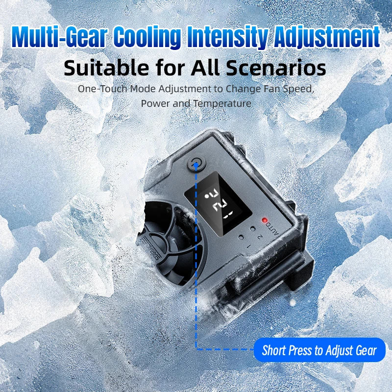 Kühlradiator für DJI Osmo Action 5 Pro/Action 4/3 Kamera-Zubehör, Ice Core Kühlventilator, 3-Gang-Einstellung mit Cold Shoe – Detail 8