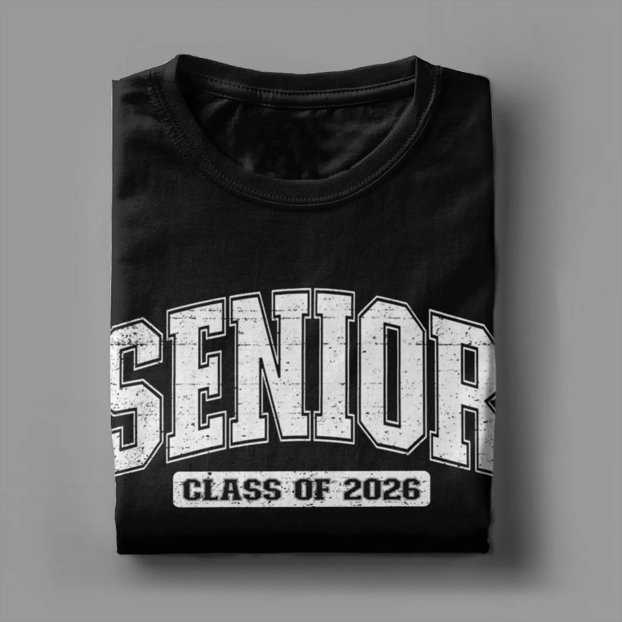 Vintage Graduation Class of 2026   T-Shirts Men Crewneck 100% Cotton T Shirt  Short Sleeve Tee Shirt Plus Size Tops