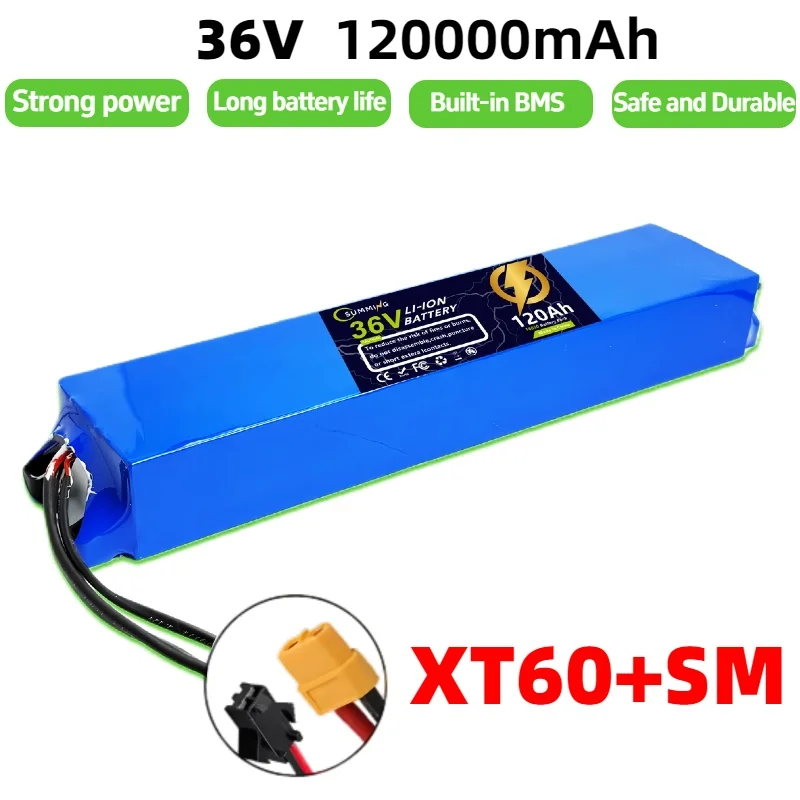 10S3P 120Ah 36V lithiumbatterij 18650 lithiumbatterij geschikt voor Xiaomi M365 batterij Moto Scooter batterij + 42V oplader