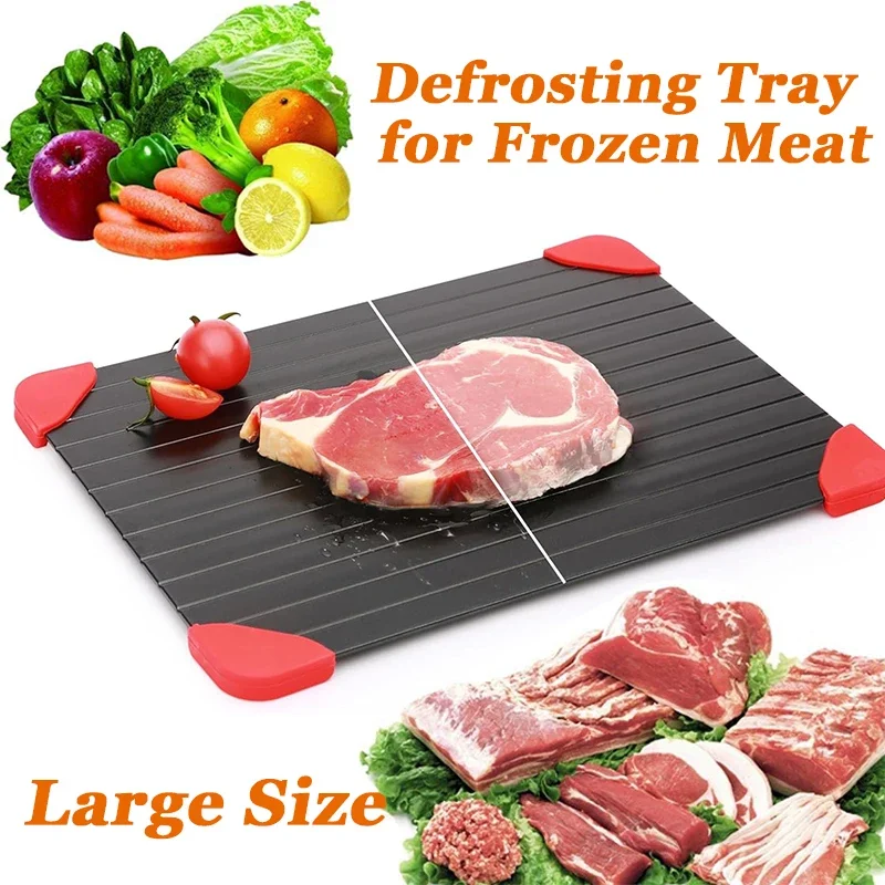 Defrosting Tray for Frozen Meat Rapid and Safer Way of Thawing Food Large Size Defroster Plate Thaw Quick