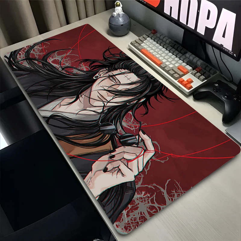Anime Mouse Pad J-Jujutsu Kaisen Geto Large Gaming Accessories Rubber Lock Edge Keyboard Desk Mat Gamer Mousepads Smooth Surface