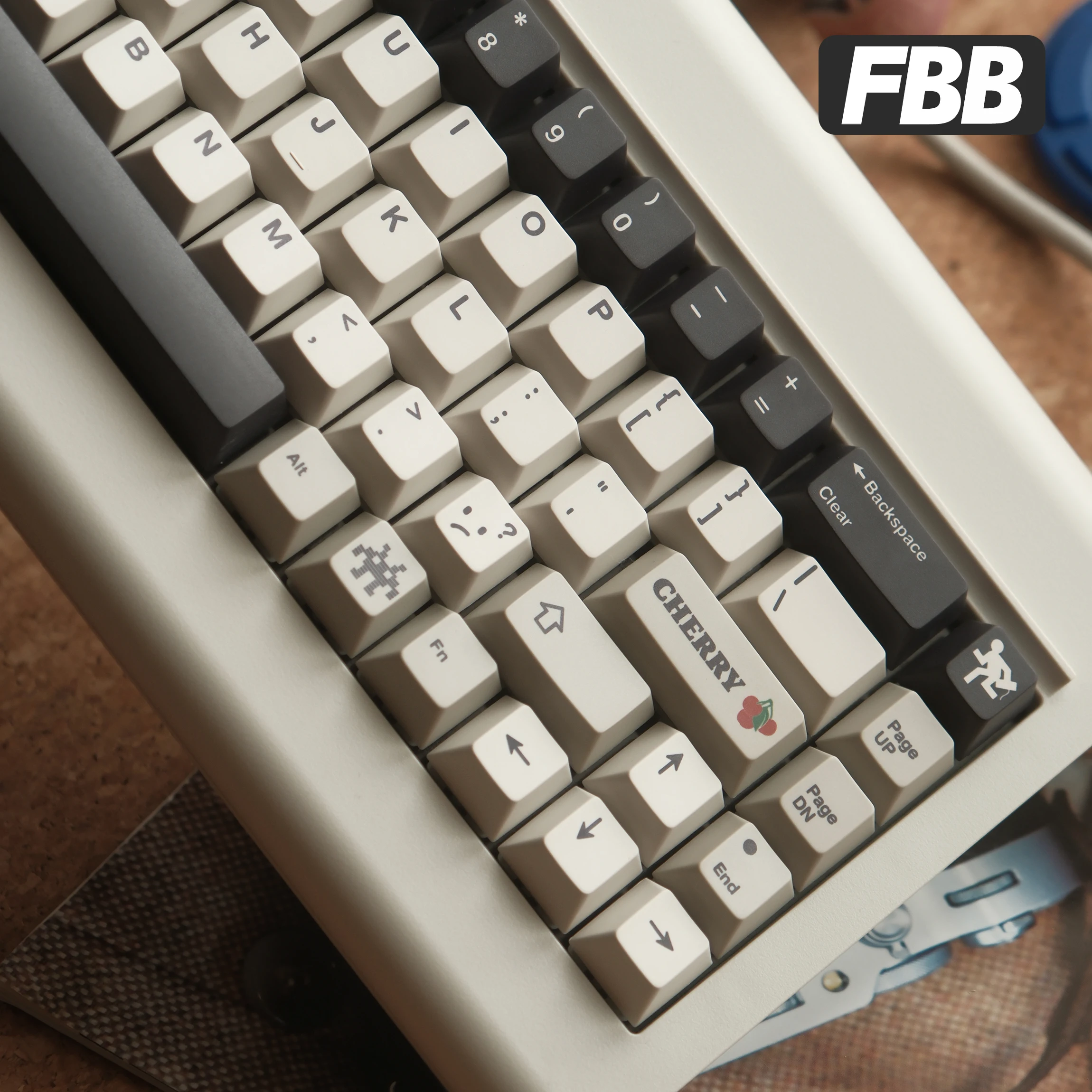 

FBB Keycaps Cherry Black Police TVS Profile PBT Dye-Sub Customized Mechanical Keyboard Keycap MX Switch Computer DIY Accessories