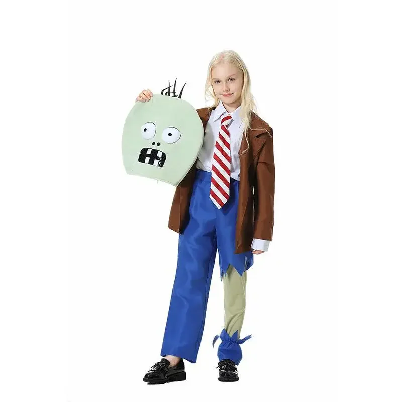 2025Disfraz para padres e hijos, plantas de Halloween para adultos y niñas vs. Disfraz de muñeca humanoide zombi, disfraz de juego de rol, disfraz de escenario actuación