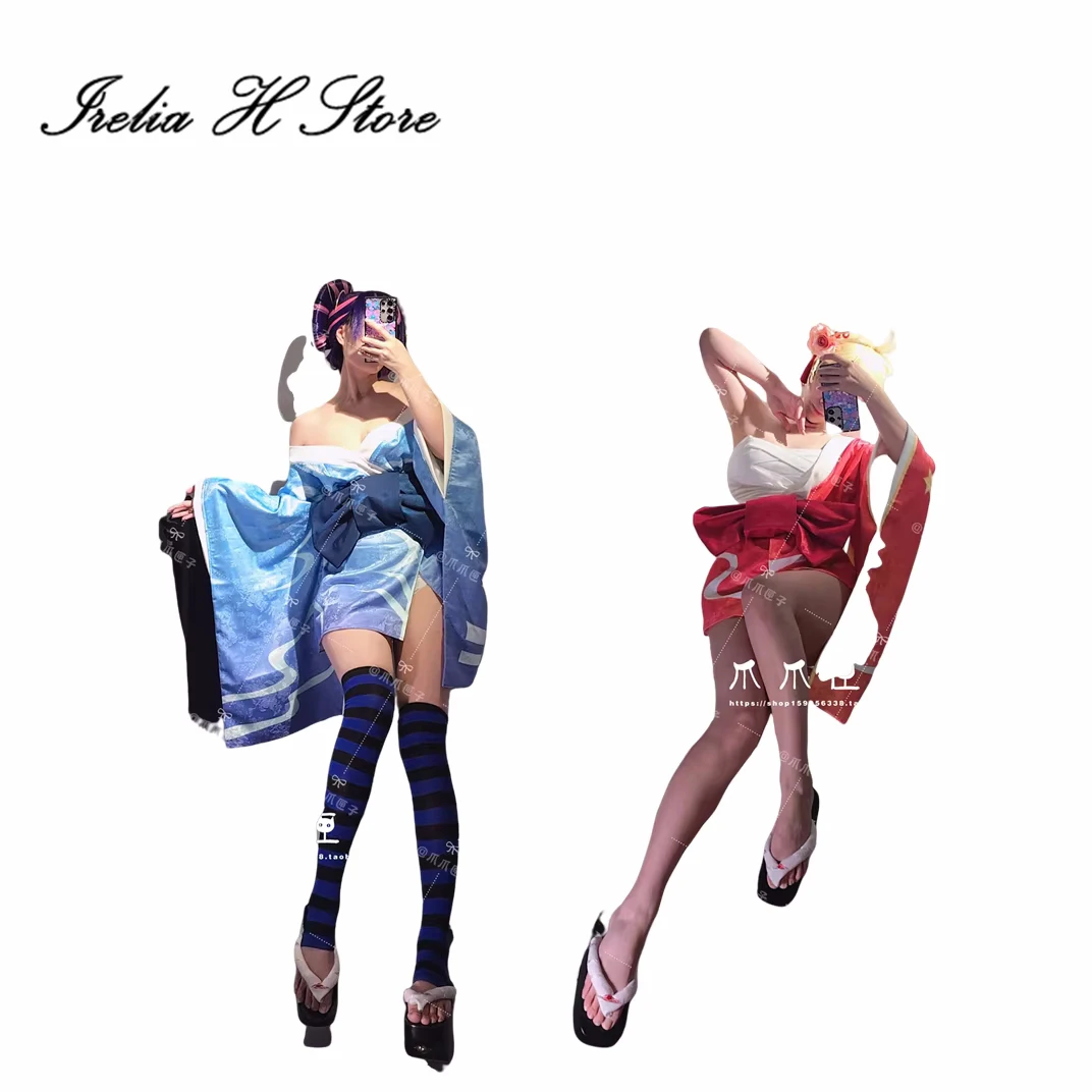 

Irelia H Panty & Stocking with Garterbelt Panty Stocking Cosplay Costume Women Kimono Dress Can Customized