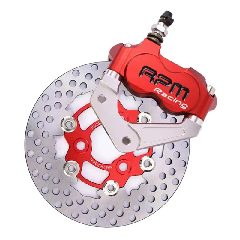 Calibradores de freno universales para motocicleta RPM + soporte adaptador de bomba de freno + juego de discos de freno de 200 mm para Yamaha Jog MBK Nitro 50 BWS 100 Zuma