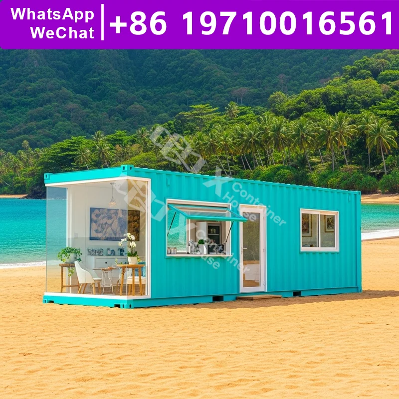 

Accommodation Space Saving Design Small House Prefab Cabins Flat Pack Home Economic Bungalow Home Budget Friendly Safe Fireproof