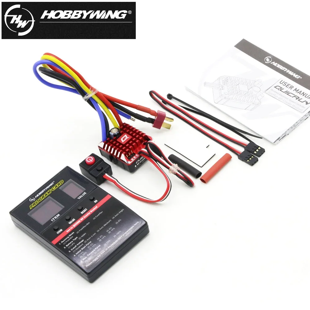 Hobbywing QuicRun WP 1080 80A 2-3S Waterproof Brushed ESC With 6V/7.4V 3A BEC For 1/10 1/8 RC Rock Crawlers Truck Buggy Car