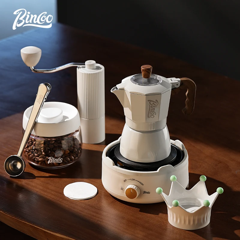 Bincoo Moka Pot Powder Distributor Rotating Creative Crown Powder Receiver Moka Pot Special Filler Coffee Accessories