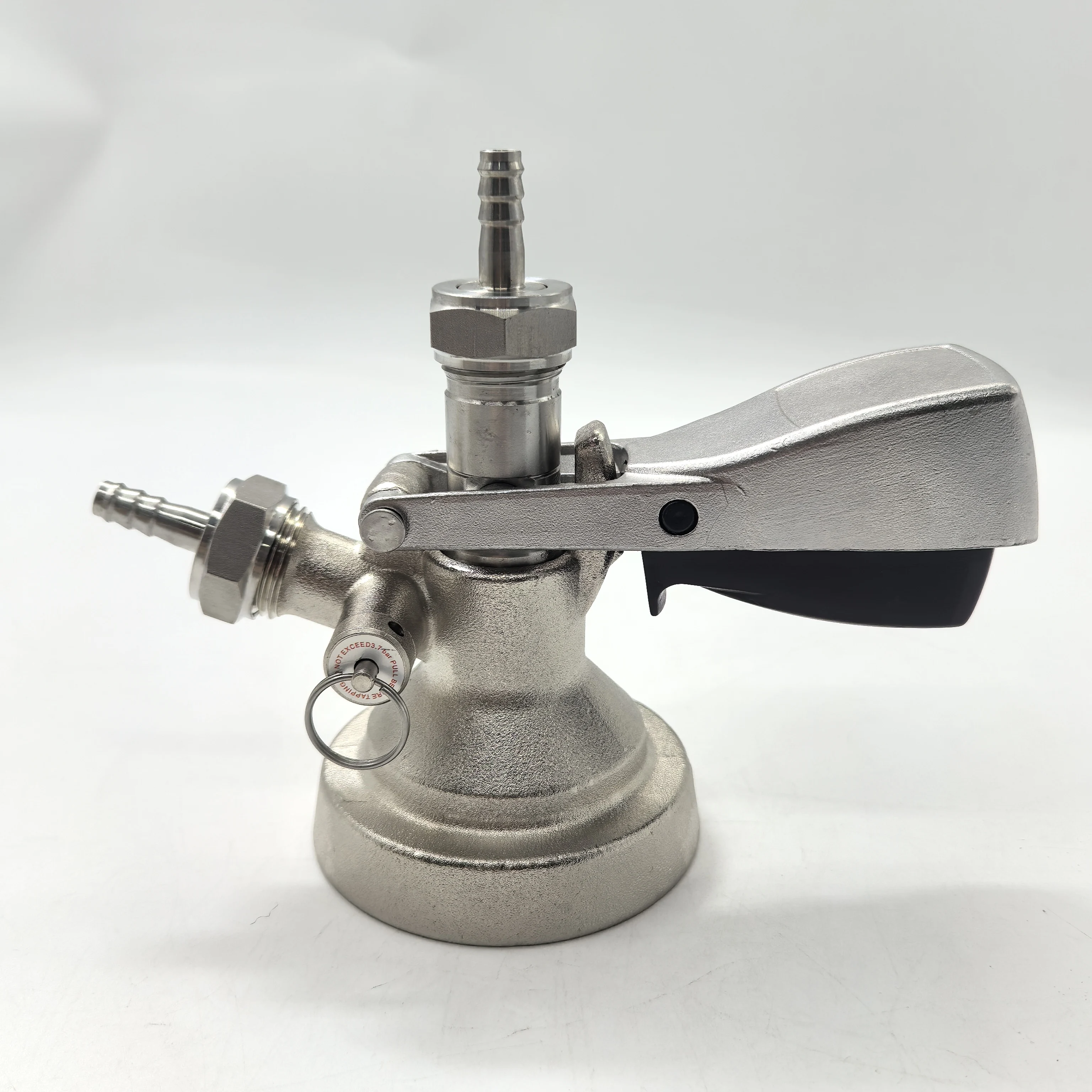 

Brass Keg Coupler Draft Beer & Wine Dispenser System With Pressure Relief Valve Portable Bar Accessories