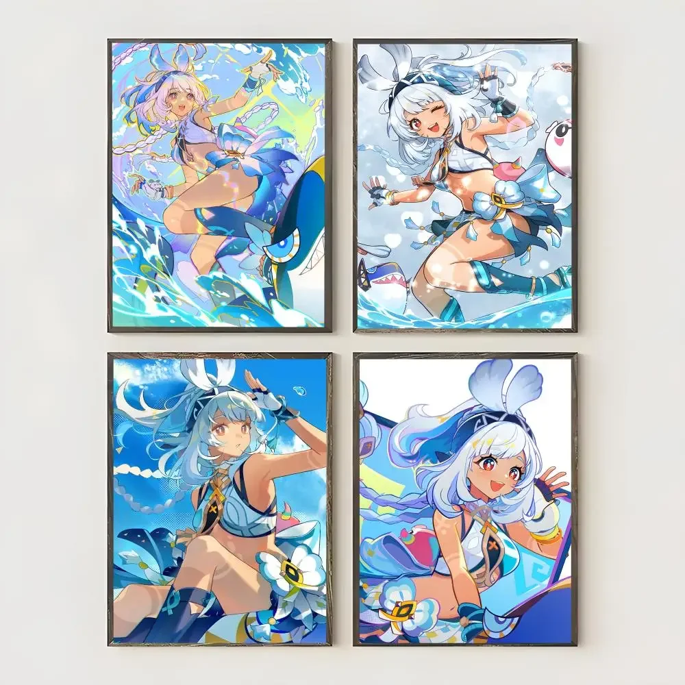 Video Game MUALANI G-Genshin Impact Poster Waterproof Canvas Art Wrinkle Free Wall Hanging For Home Living Room Bedroom Decor