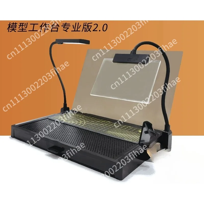 Model making table magnifying glass cutting grinding dust removal element group