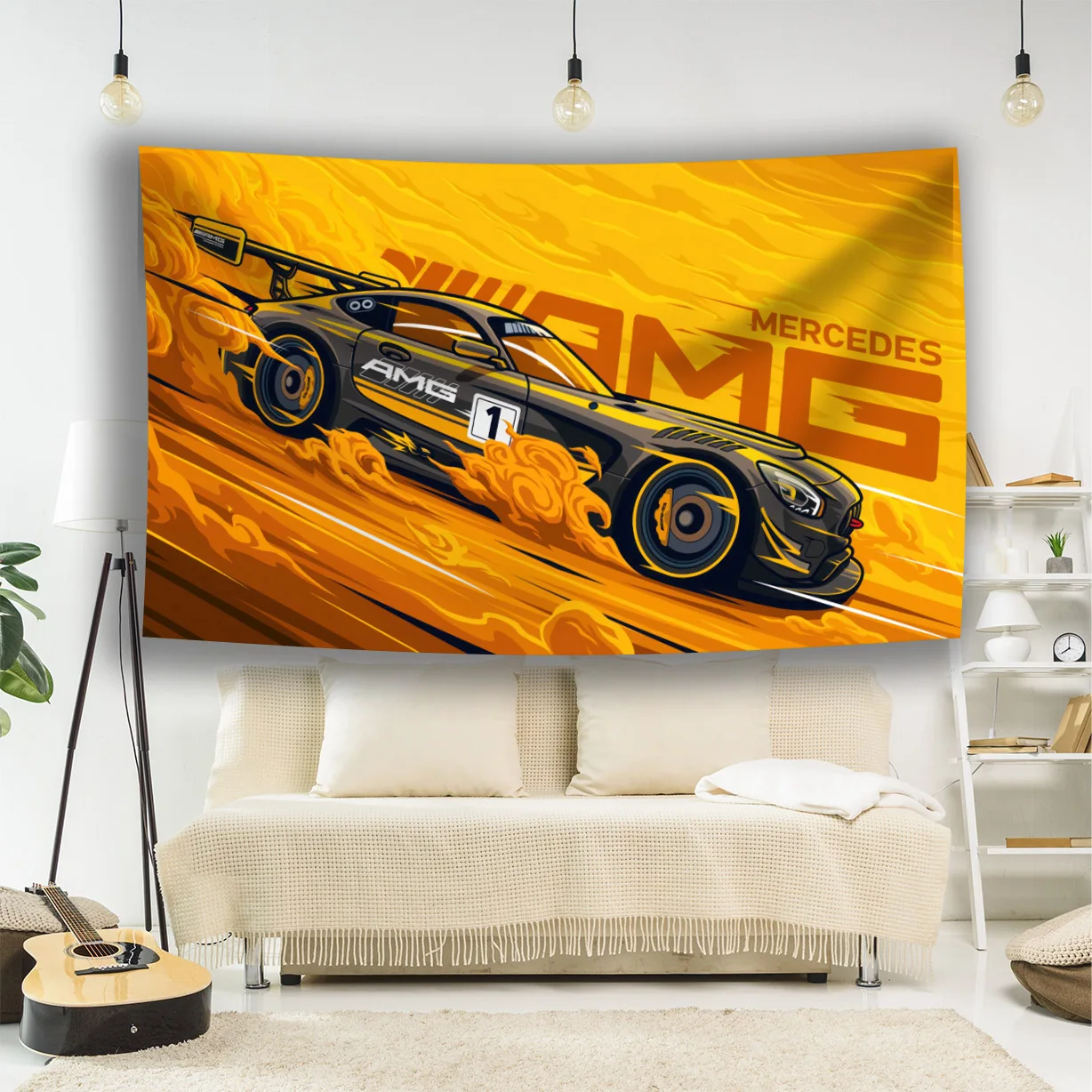 

Skyline Gtrs Jdm Car Racing Decorative Wall Tapestry Polyester Material Home Cool Bedroom