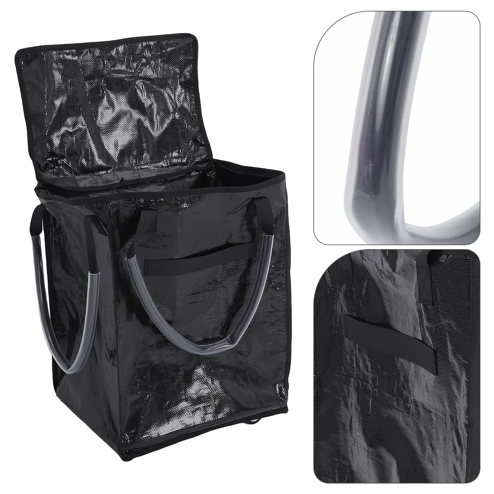 

Large Capacity Foldable Shopping Cart with Retractable Handle Wheeled Grocery Trolley for Elderly Women Buy Daily Supplies