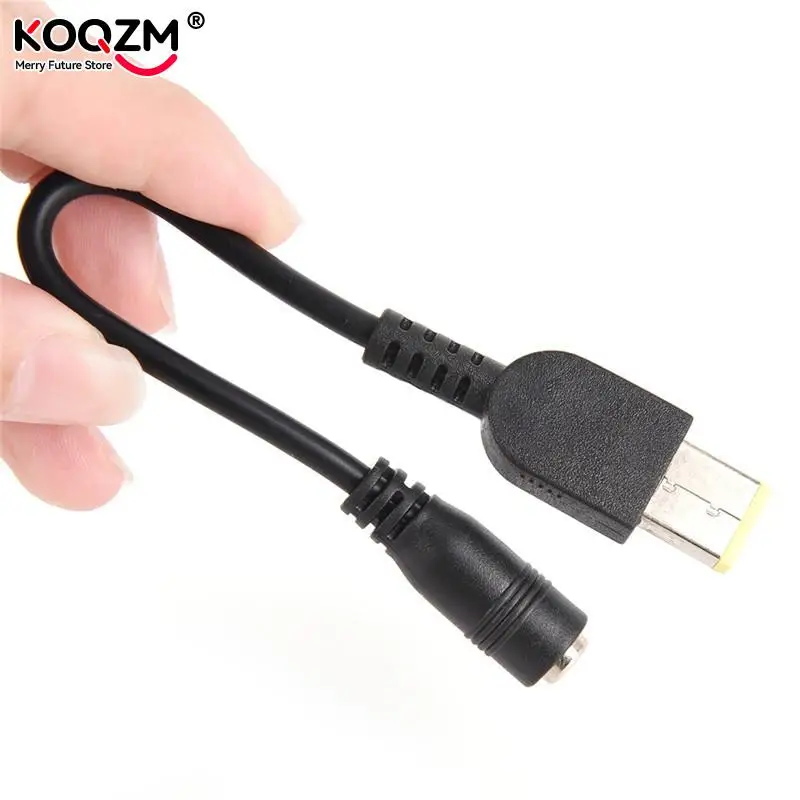 1pc 5.5*2.5mm Female Interface Round Jack to Square Plug Power Converter Adapter Cable For ThinkPad