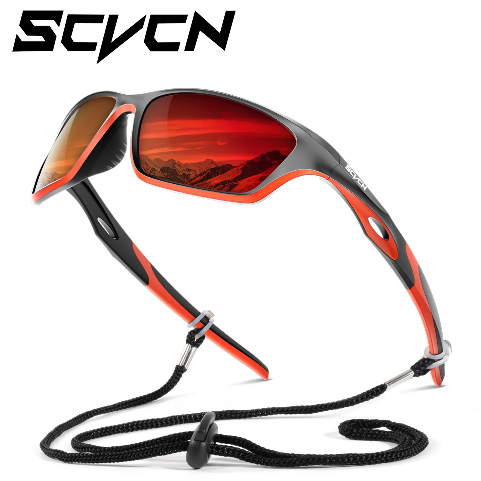 

SCVCN Sports Sunglasses Polarized Fishing Sunglasses for Mountain Bicycle Riding Goggle Bike UV400 Men and Women Cycling Glasses