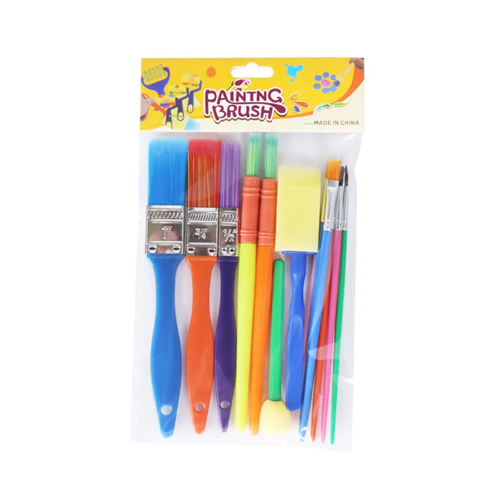 

15 Pcs Kids Paintbrushes Children Painting Tools Art Sponge Brushes Set Early Education Toys Creativity Gifts Artists Watercolor