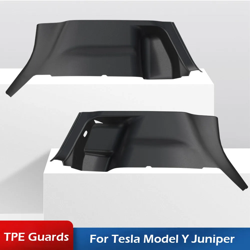 

Задняя защита багажника с обеих сторон для Tesla Model Y Juniper 2025 TPE, защитная крышка для углов поверхности, вкладыш багажника, антигрязная накладка