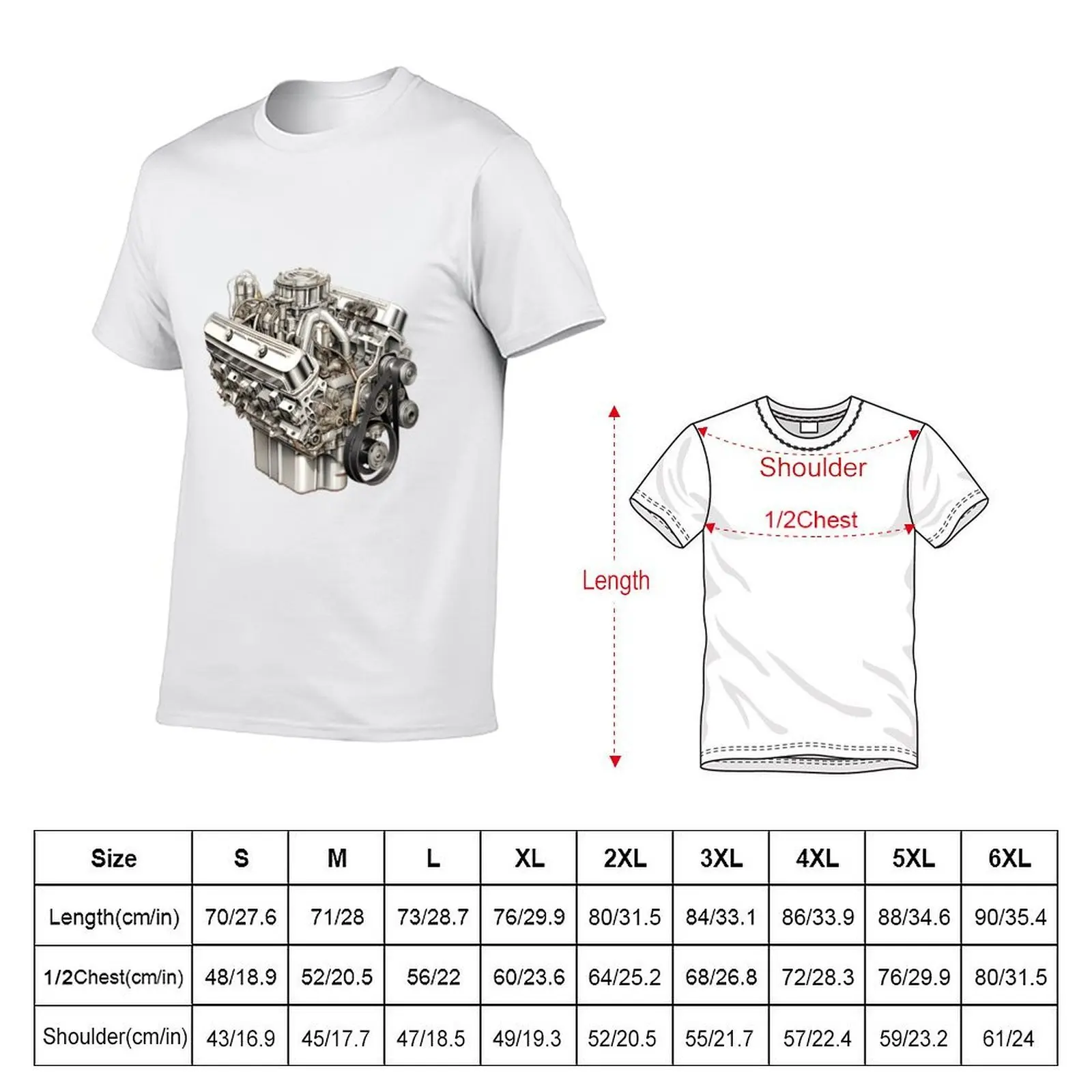 American Muscle V8 ENGINE T-Shirt man t shirts for men casual funny t shirts dark humor t shirts for man graphic tees T-shirt