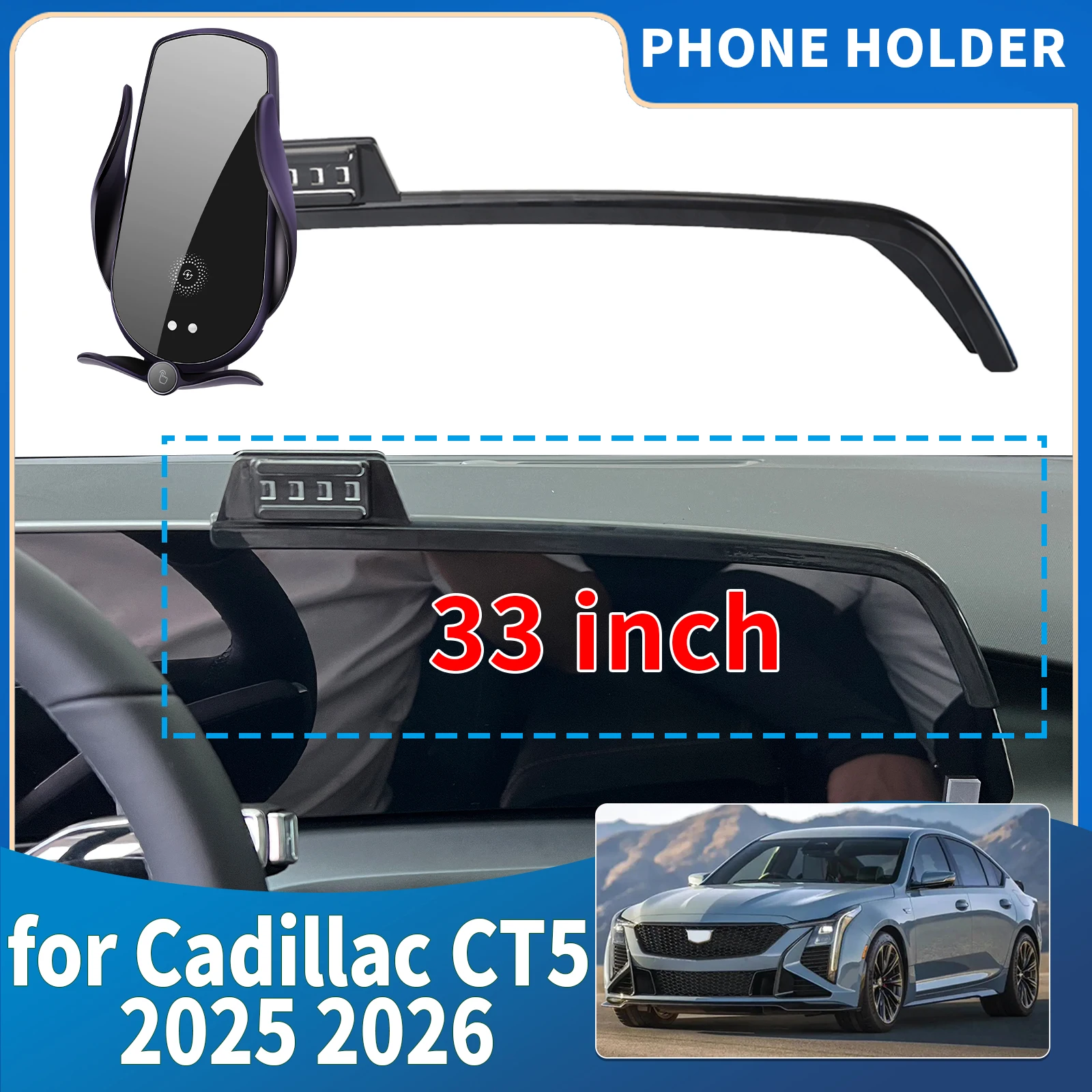 

fit for Cadillac CT5 2025 2026 ​​Integrated Screen Mount Phone Holder Mount Car accessoires