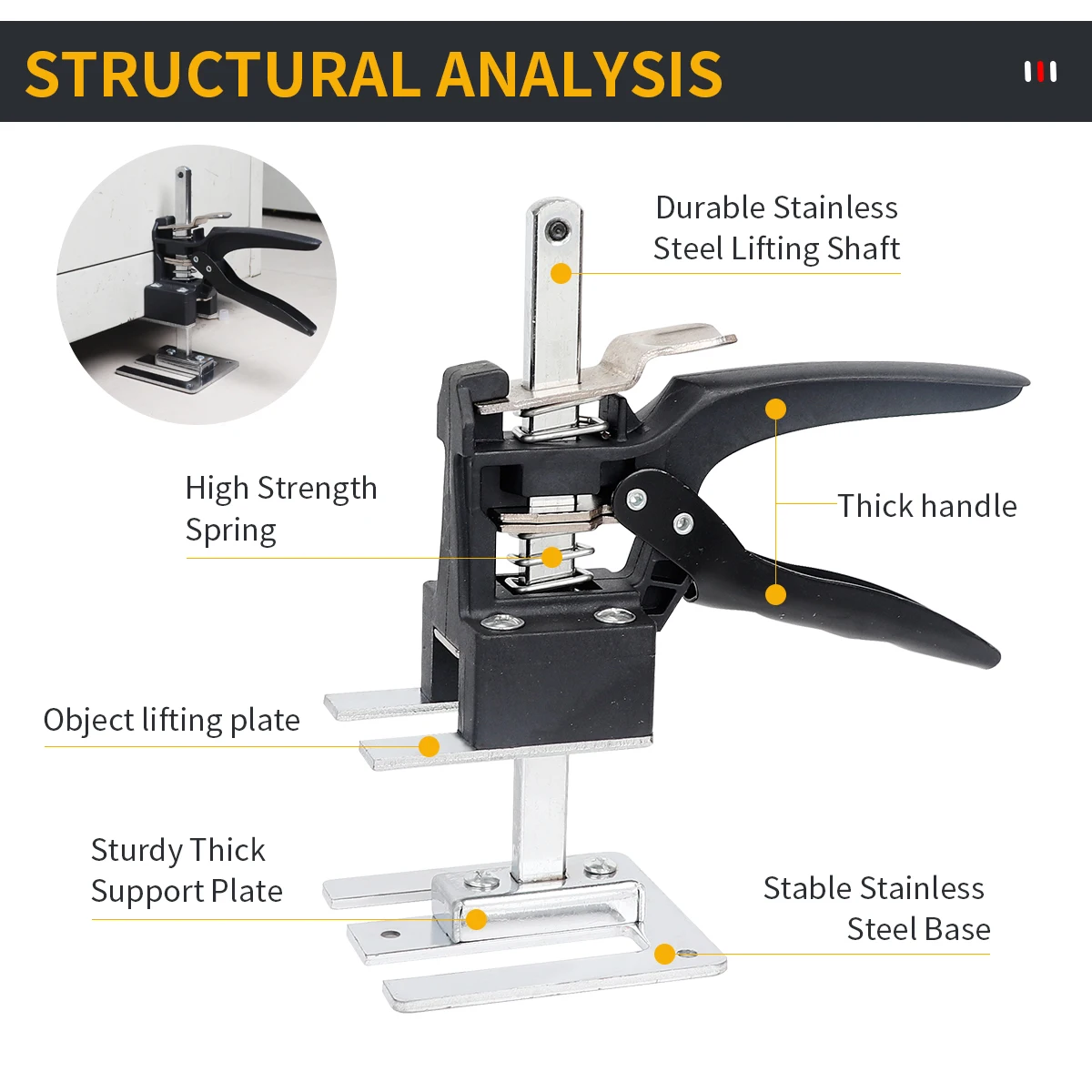 Hot Hand Lifting Tool Labor-Saving Jack 120kg Adjuster Elevator Tool Tile Moving Door Panel Drywall Lifting Cabinet Board Lifter