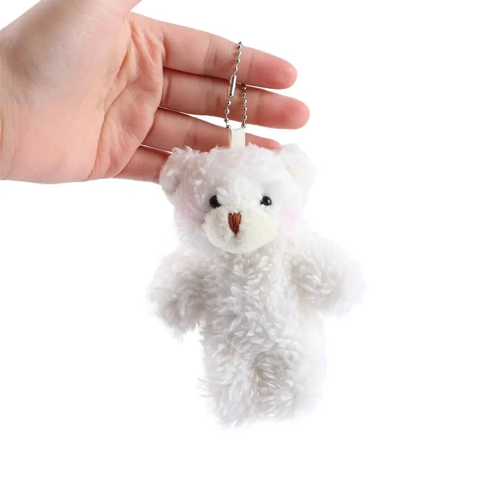 Pendant Key Chain Hanging Schoolbag Pendant Plush Bear Keychain Pearl Velvet Bear Toy Bear Pendant Plush Bear Keyring