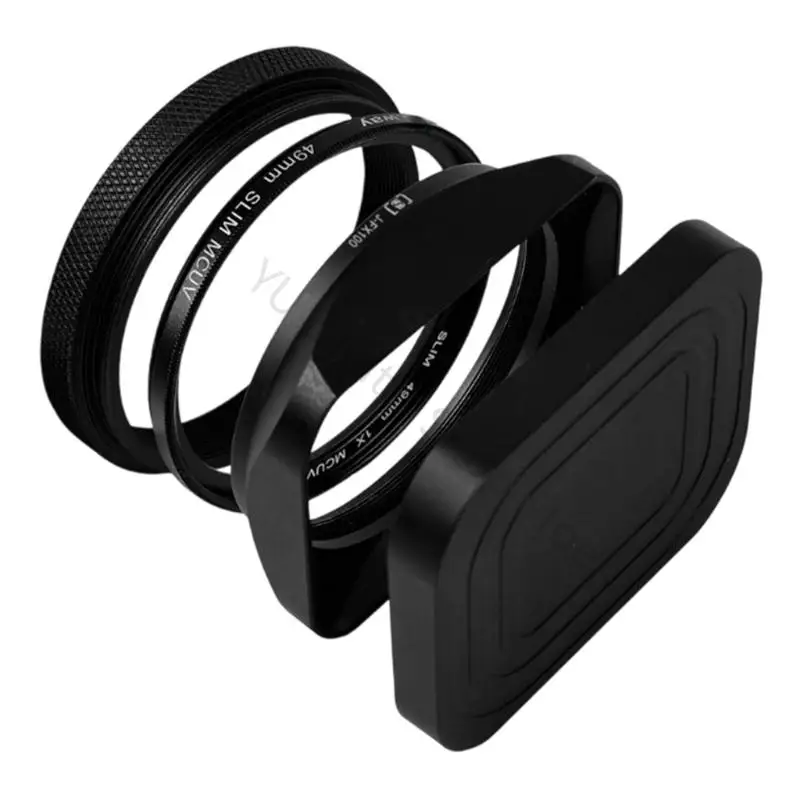 96BA Aluminium-Gegenlichtblende, Ersatz für X100V/X100VI/X100F, Gegenlichtblende, Gegenlichtblende, Kamera-Objektivschutz – Detail 5