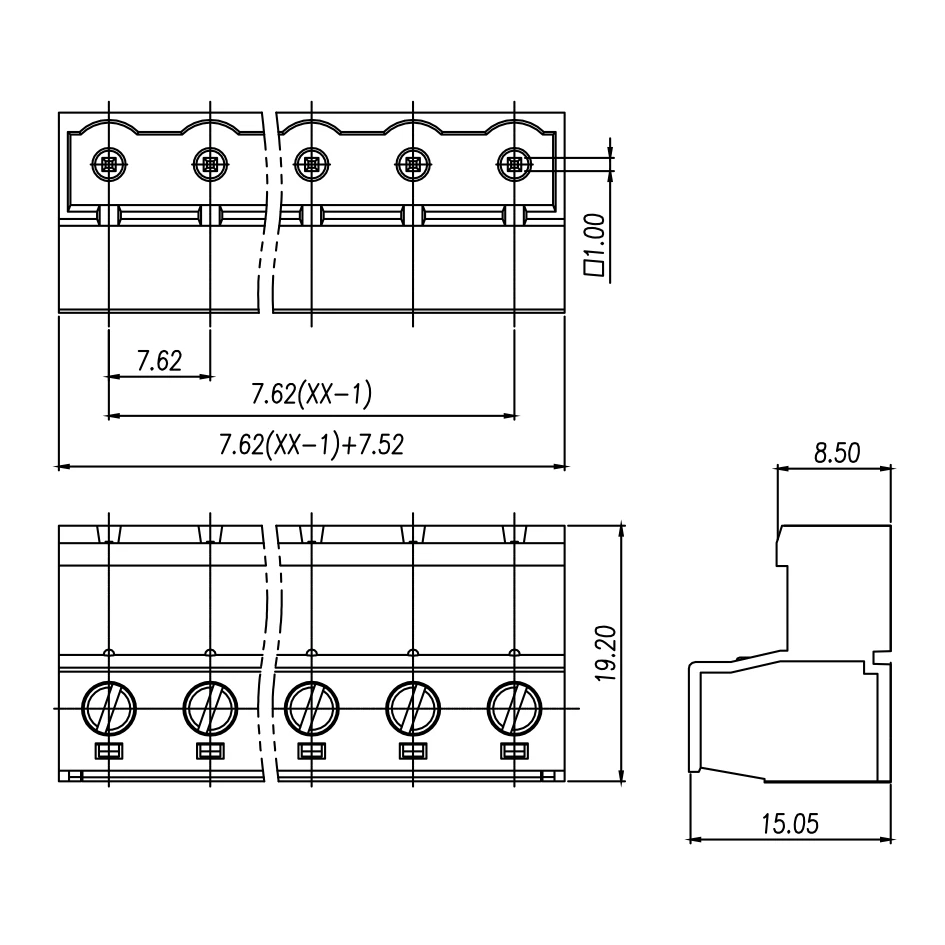 100PIN 2EDGKR 7.62MM 2P 3P 4P PCB CONNECTOR PLUG-IN TERMINAL BlOCK KF2EDGRK PHOENIX CONTACT