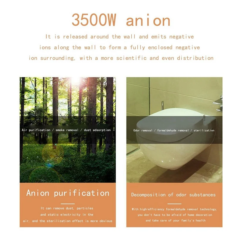 In Air Purifier Portable And Quiet Negative Ion Air Purifier For Home Bedroom Office Bathroom And Pets EU Plug White