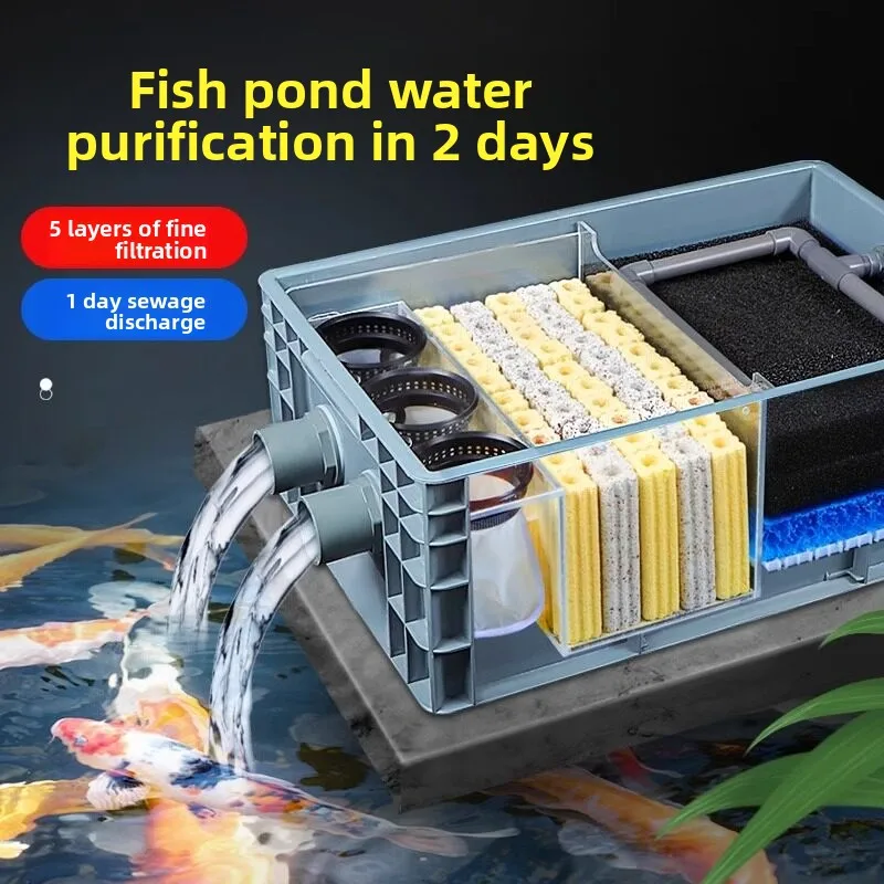 Fish tank filter tank water circulation pump system fish pond ecological water purification equipment